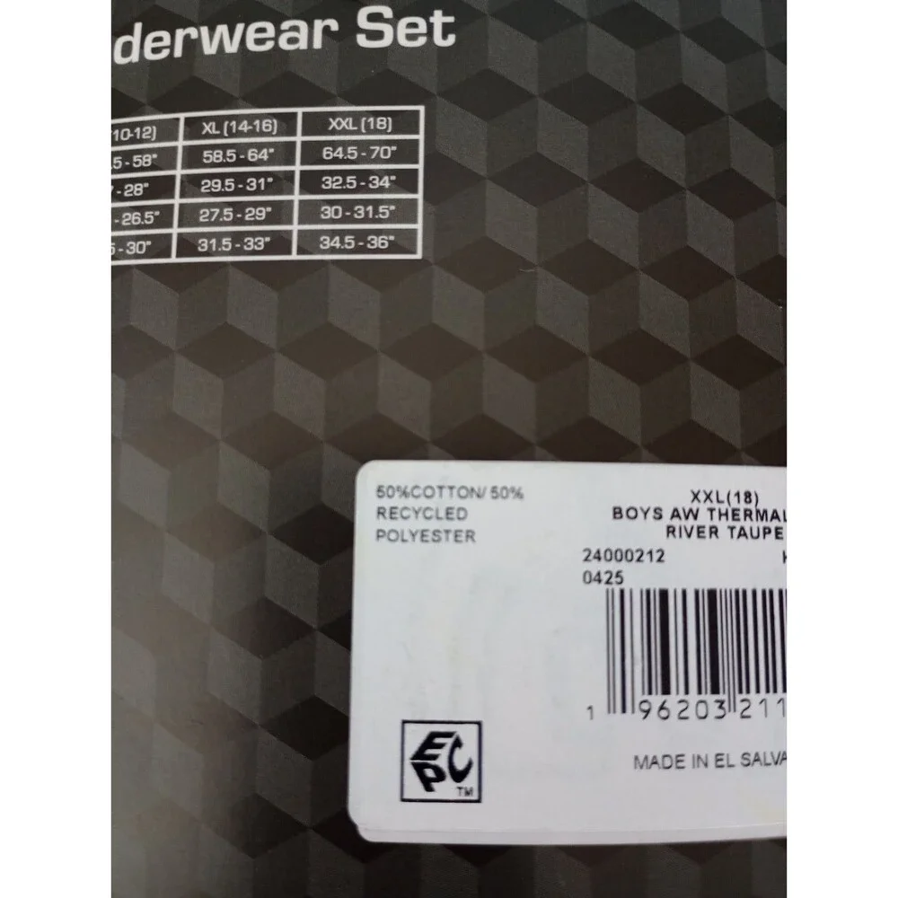 (Bundle) 2 NWT Athletic Works Thermal Long Sleeve Pants Sets Size XXL 18